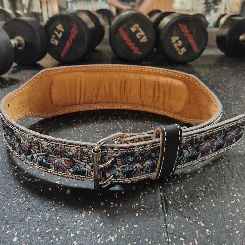 Powerlifting Belt Anime Colorful Skull