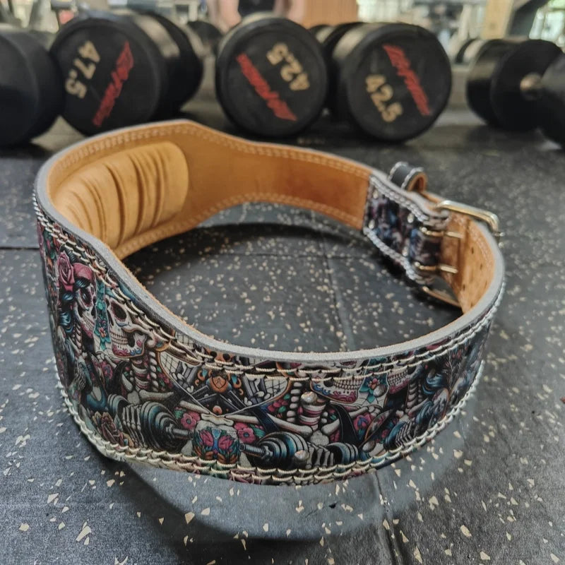 Powerlifting Belt Anime Colorful Skull