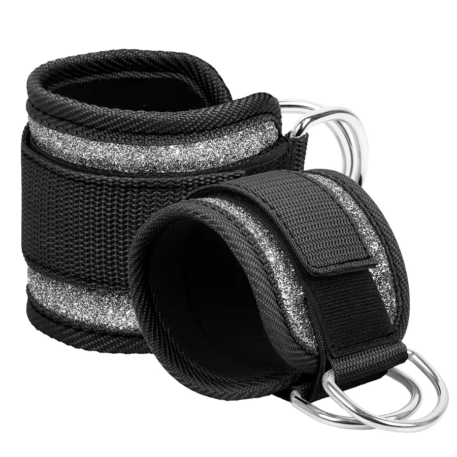 DianaGlow Ankle Straps - Třpytivé kotníkové pásy pro fitness