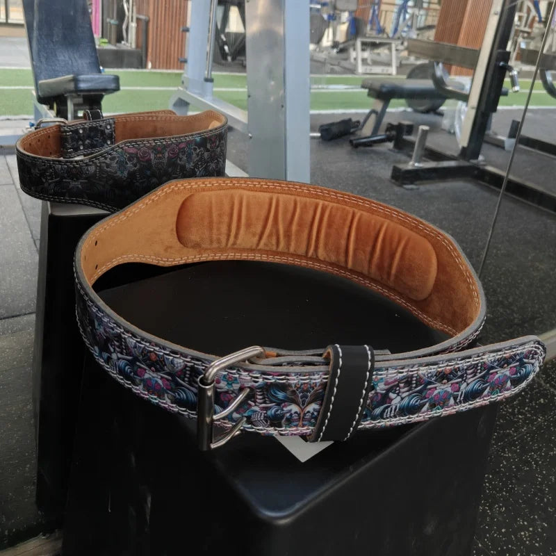 Powerlifting Belt Anime Colorful Skull