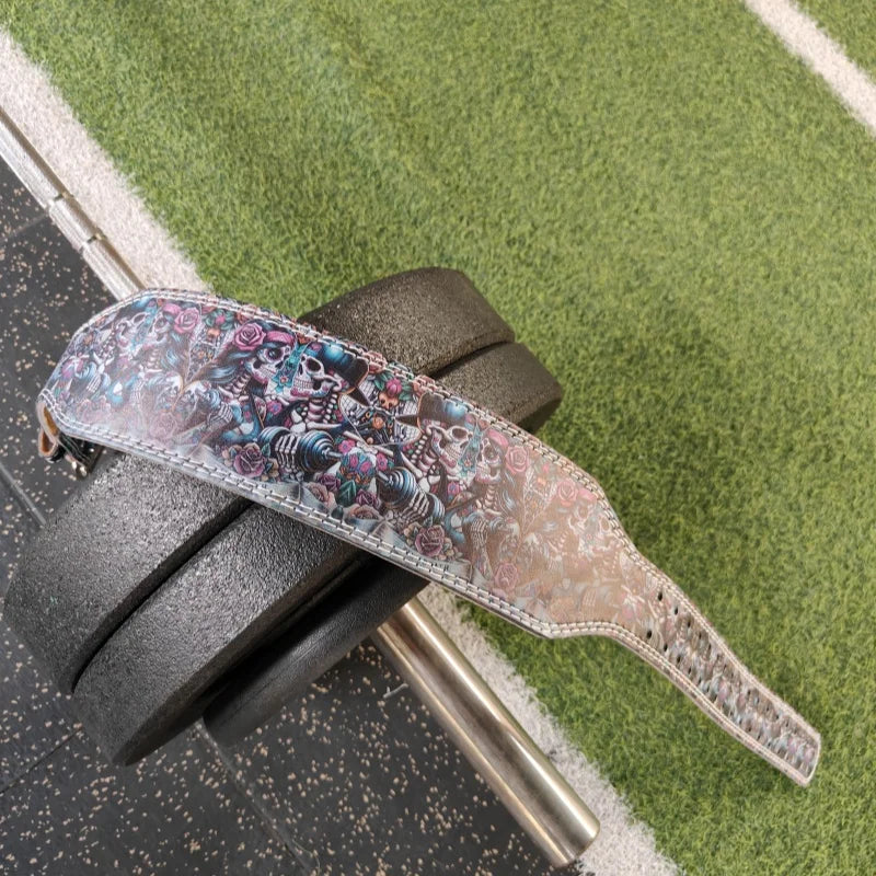 Powerlifting Belt Anime Colorful Skull