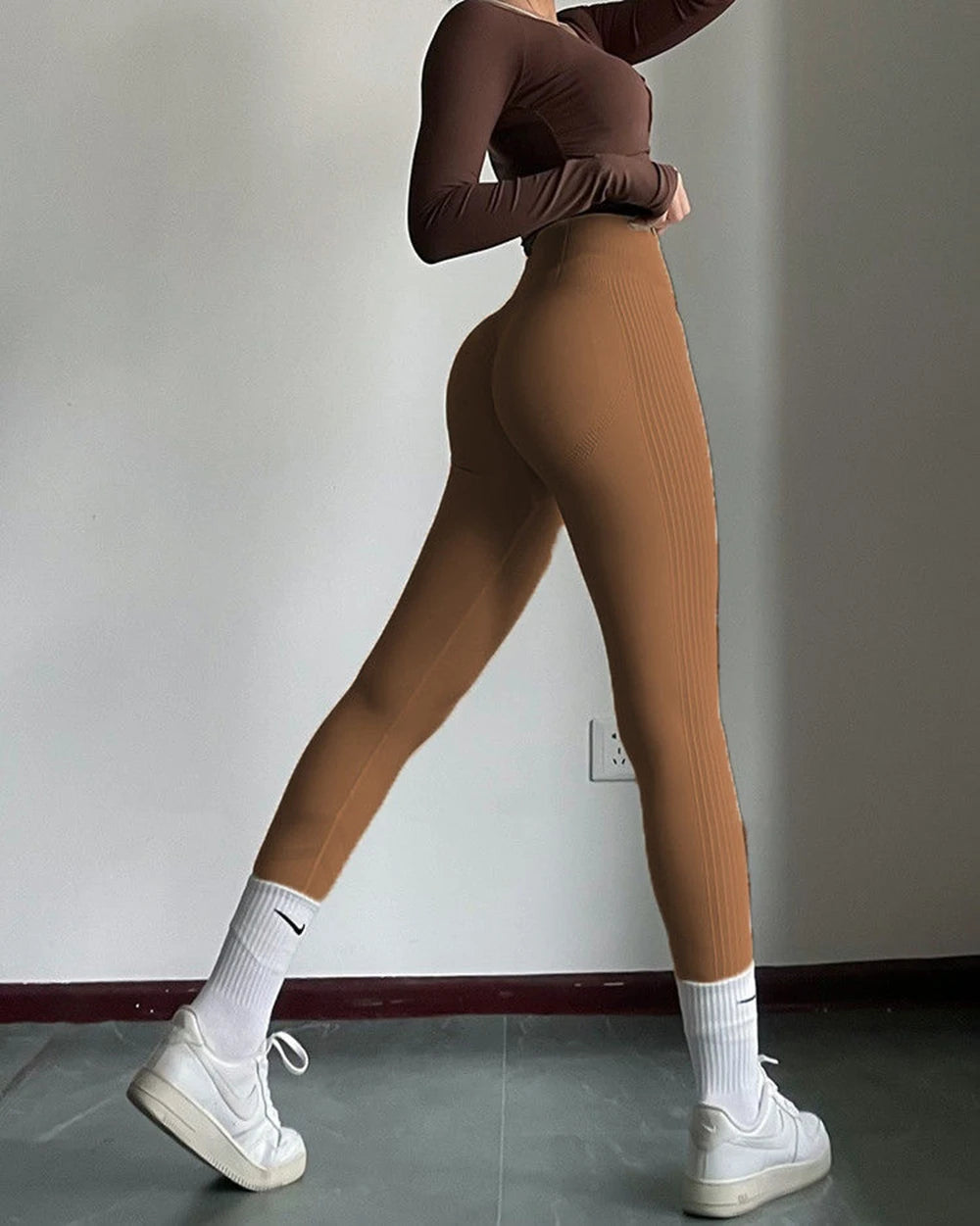 Dámské sportovní legíny s vysokým pasem