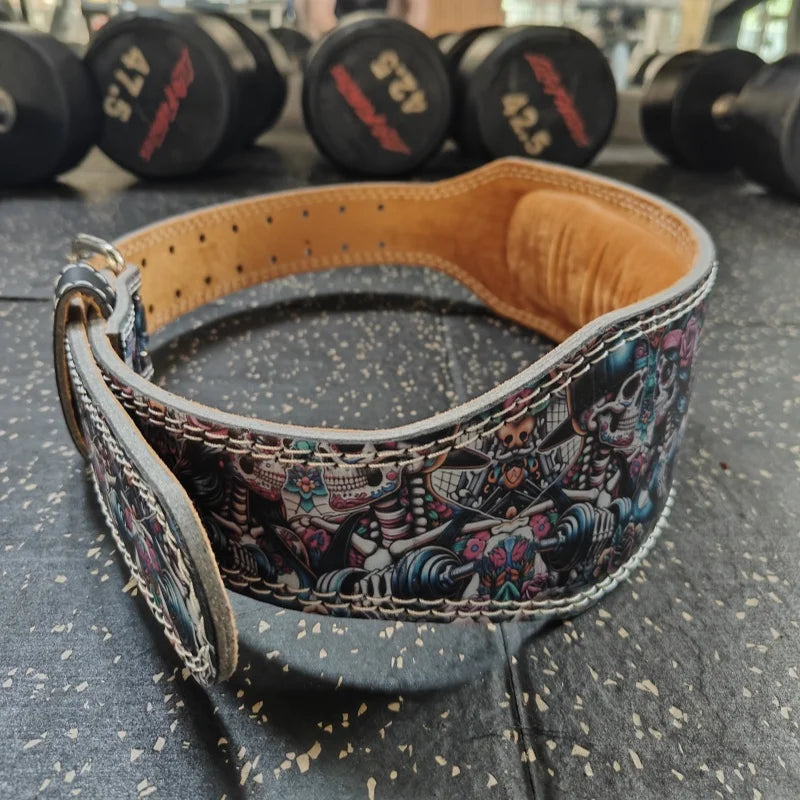 Powerlifting Belt Anime Colorful Skull