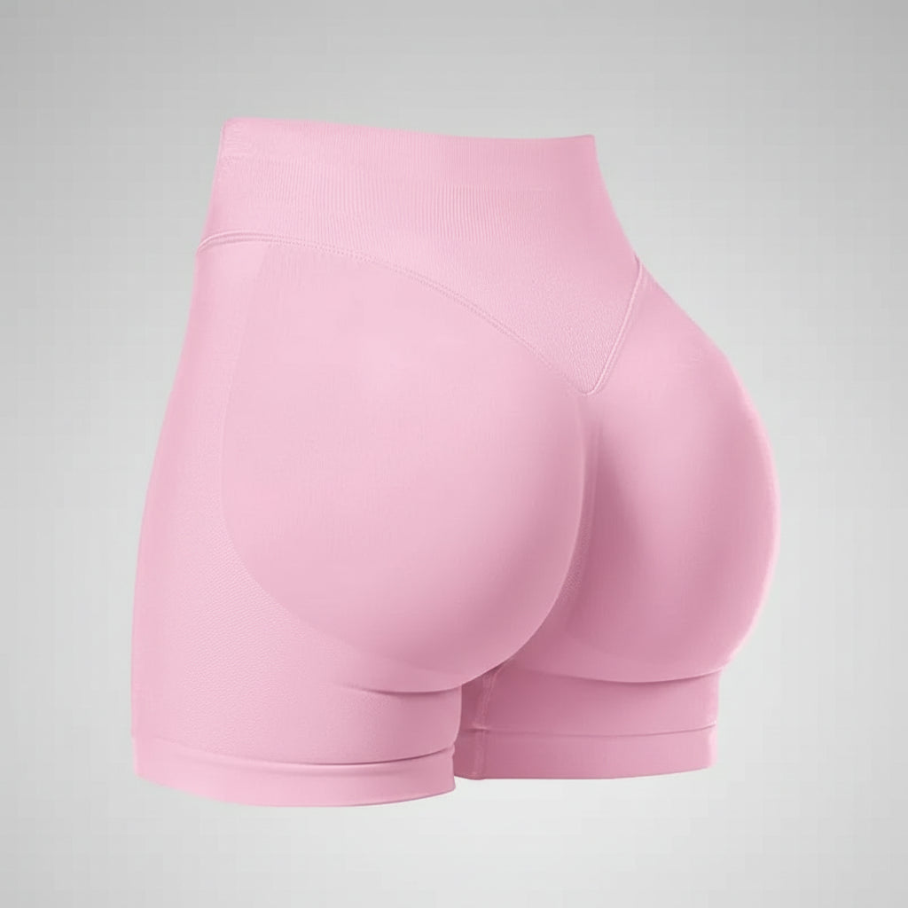 Dámské sportovní šortky – Scrunch Butt, 4,5" žebrované pas