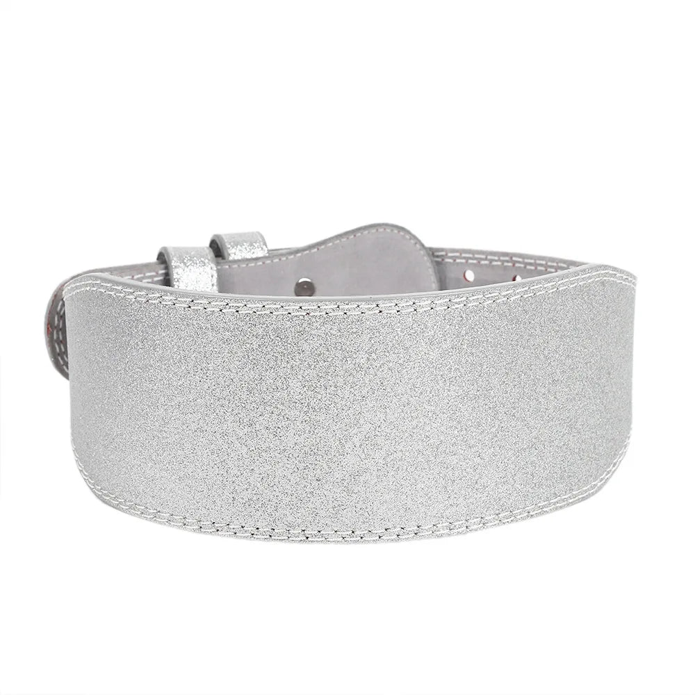 Třpytivý kožený opasek na posilování